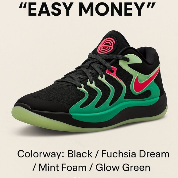 Nike KD Trey 5 X "EASY" FJ9487-002 Men's Size 11 - Picture 1 of 10